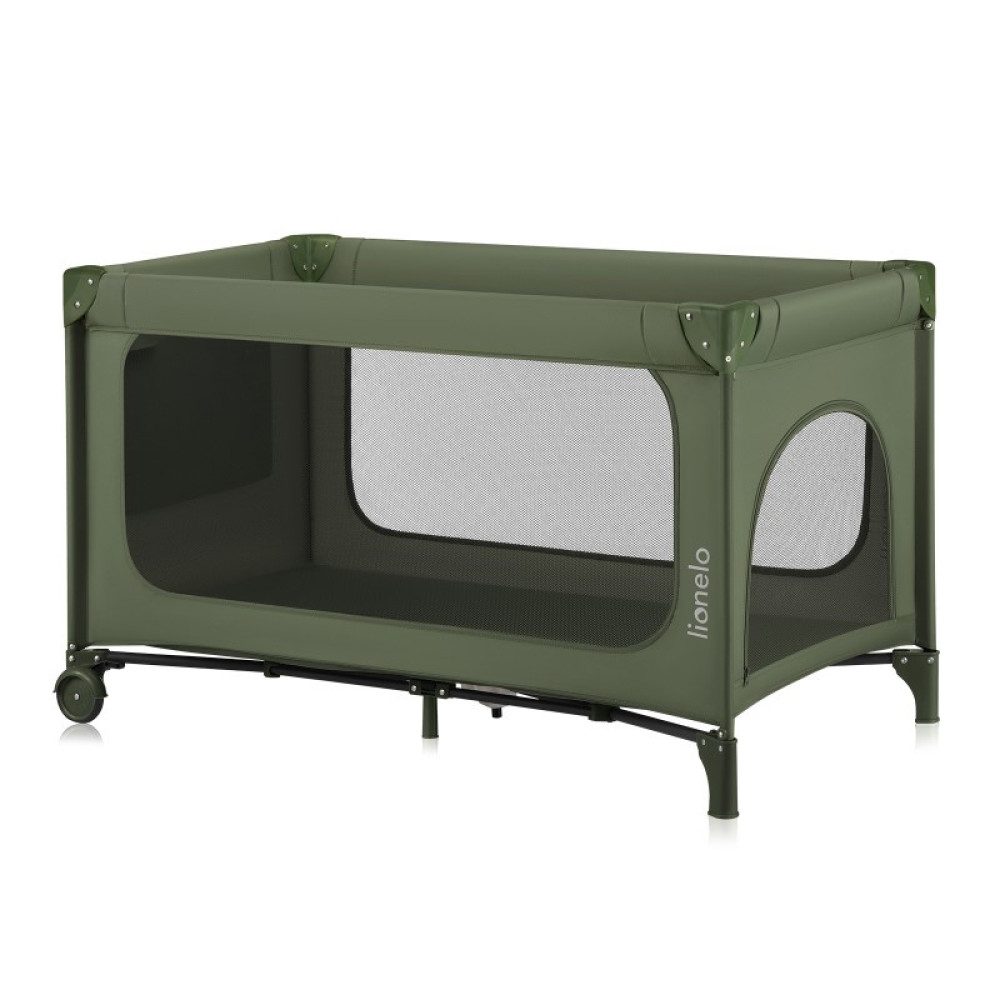 Lionelo Jasmin Easy Fold - дитячий манеж-ліжечко 2 в 1 • Green Olive