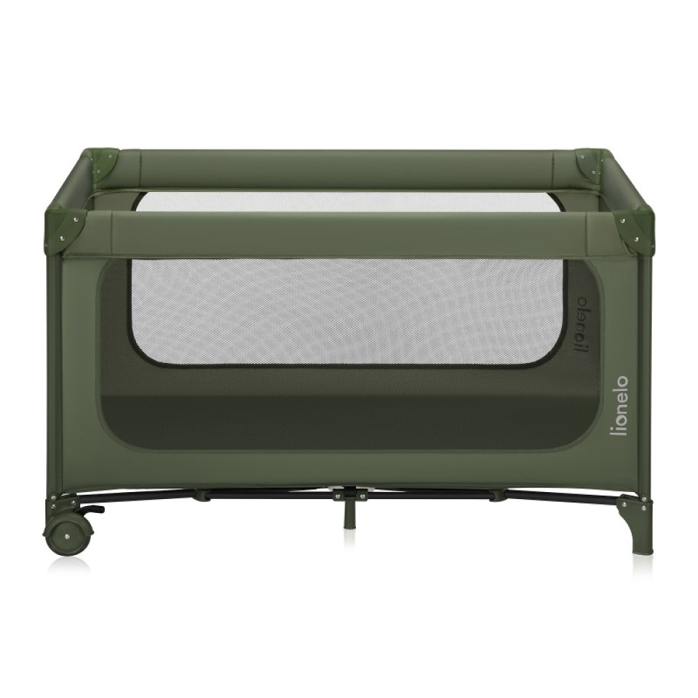 Lionelo Jasmin Easy Fold - дитячий манеж-ліжечко 2 в 1 • Green Olive Lionelo Jasmin Easy Fold - дитячий манеж-ліжечко 2 в 1 • Green Olive