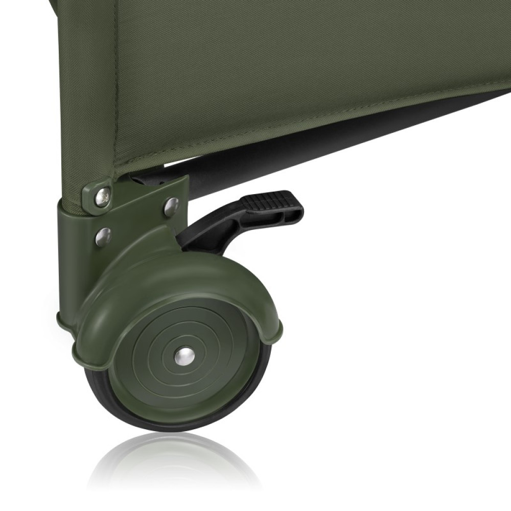 Lionelo Jasmin Easy Fold - дитячий манеж-ліжечко 2 в 1 • Green Olive Lionelo Jasmin Easy Fold - дитячий манеж-ліжечко 2 в 1 • Green Olive