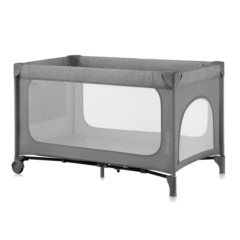 Lionelo Jasmin Easy Fold - дитячий манеж-ліжечко 2 в 1 • Grey Stone