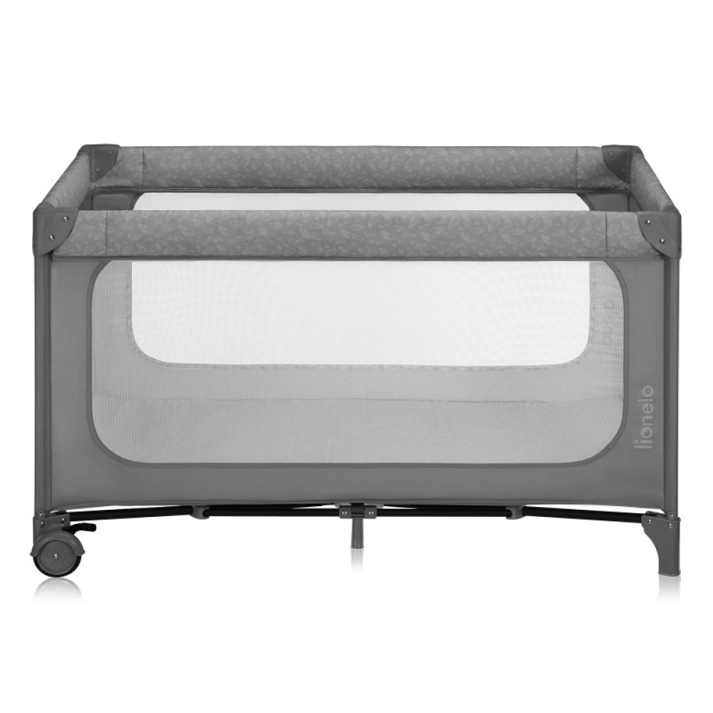 Lionelo Jasmin Easy Fold - дитячий манеж-ліжечко 2 в 1 • Grey Stone Lionelo Jasmin Easy Fold - дитячий манеж-ліжечко 2 в 1 • Grey Stone