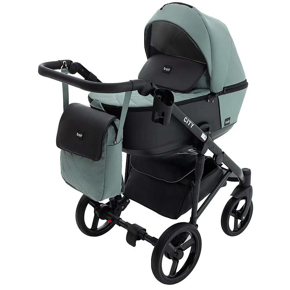 Коляска 2 в 1 Bair City Soft 29 нефрит-черный (680723)