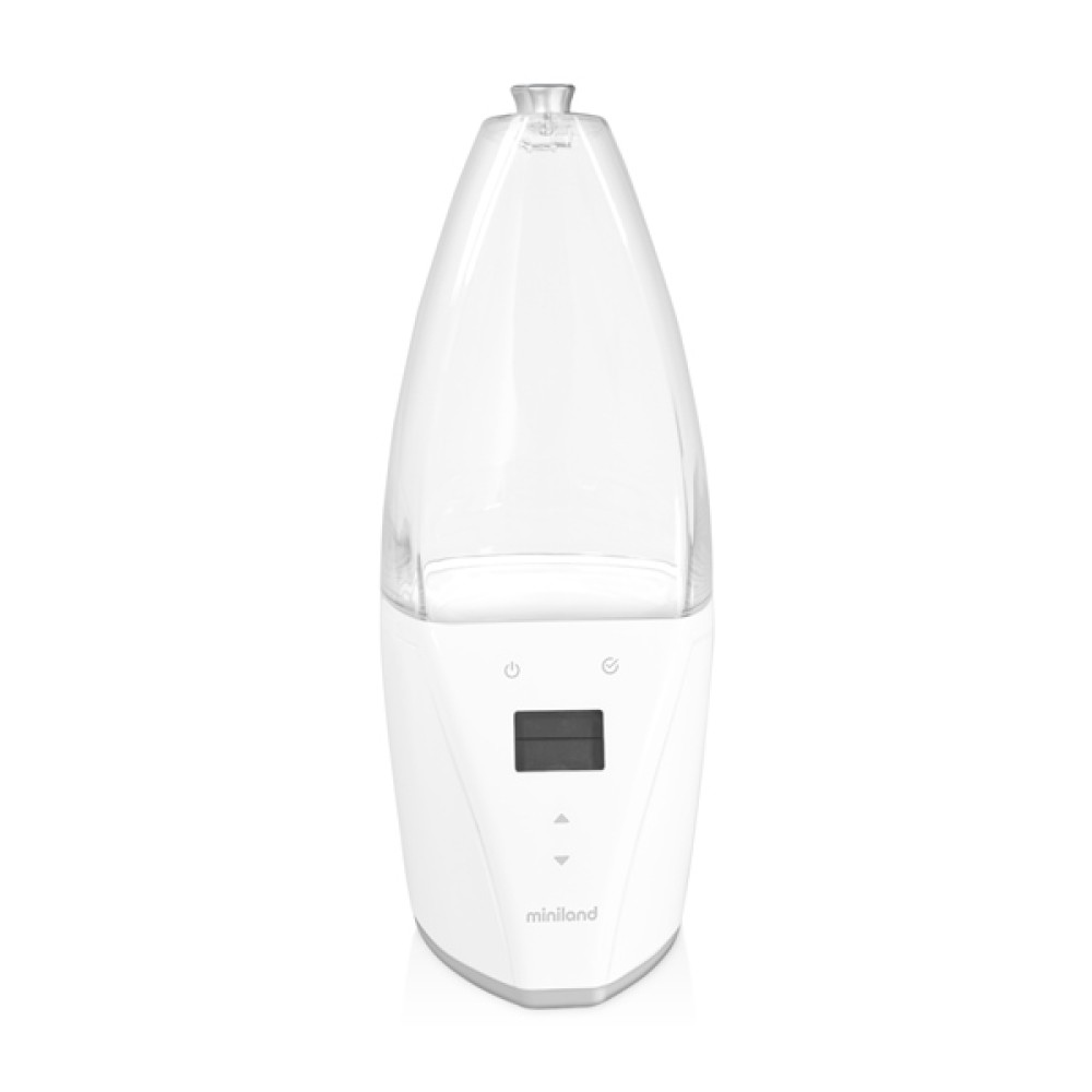 Miniland Warmy Advanced - підігрівач-стерилізатор для дому та авто, функція відкладеного старту, світлова та звукова індикація, дисплей • White