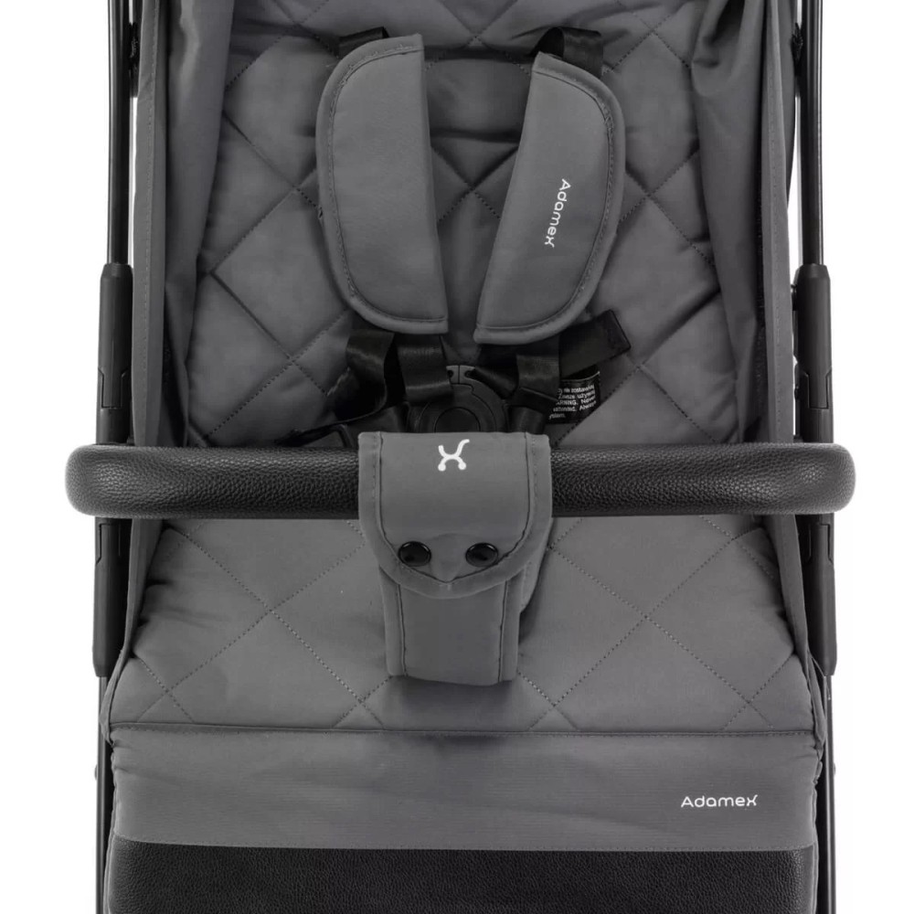 Adamex Tino - прогулянкова коляска, компактне автоскладання, всесезонна • Graphite