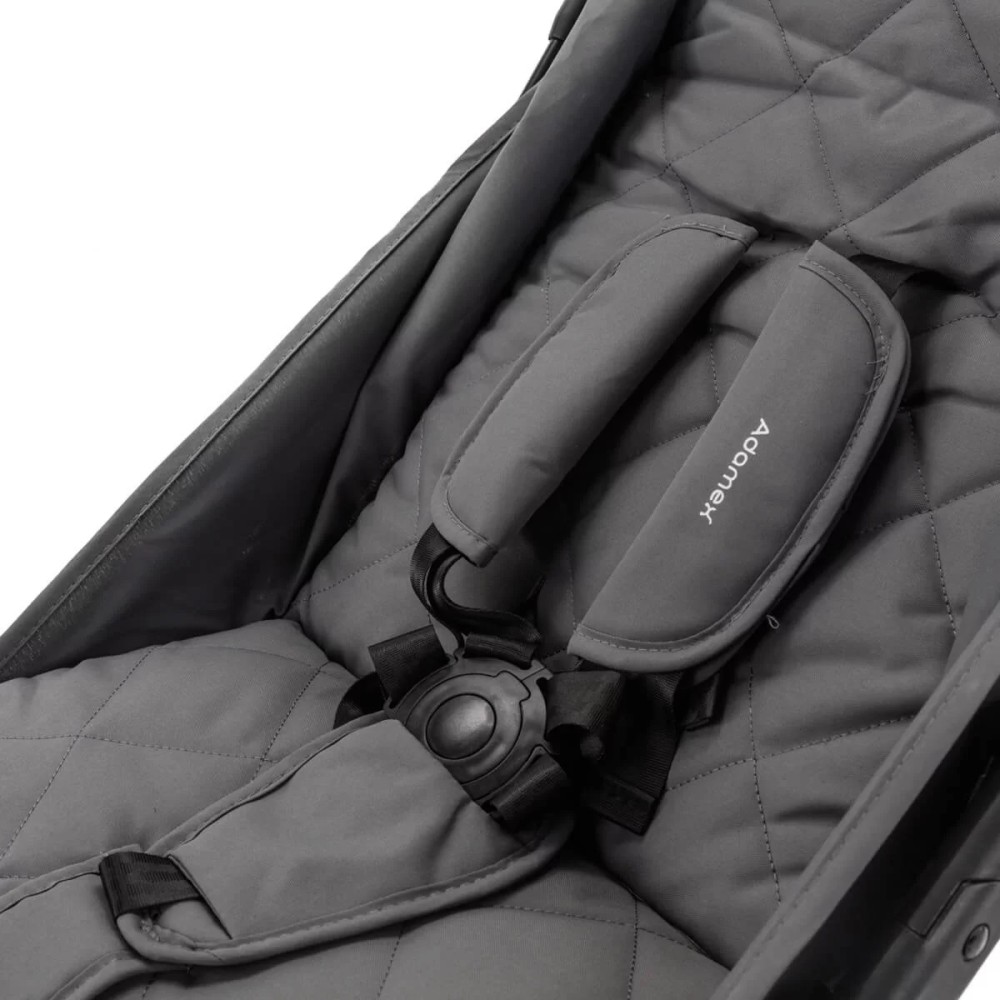 Adamex Tino - прогулянкова коляска, компактне автоскладання, всесезонна • Graphite