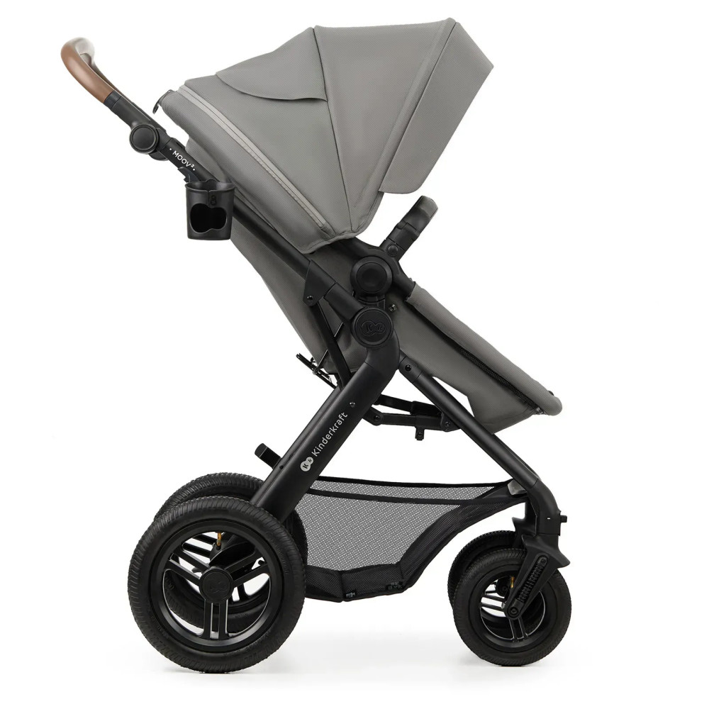 Kinderkraft Moov 2 Air - універсальна коляска 3 в 1 для подорожей, великі колеса, автокрісло Mink Pro i-Size • Light Gray (KSMOOV02LGR3000) Kinderkraft Moov 2 Air - універсальна коляска 3 в 1 для подорожей, великі колеса, автокрісло Mink Pro i-Size • Light Gray (KSMOOV02LGR3000)