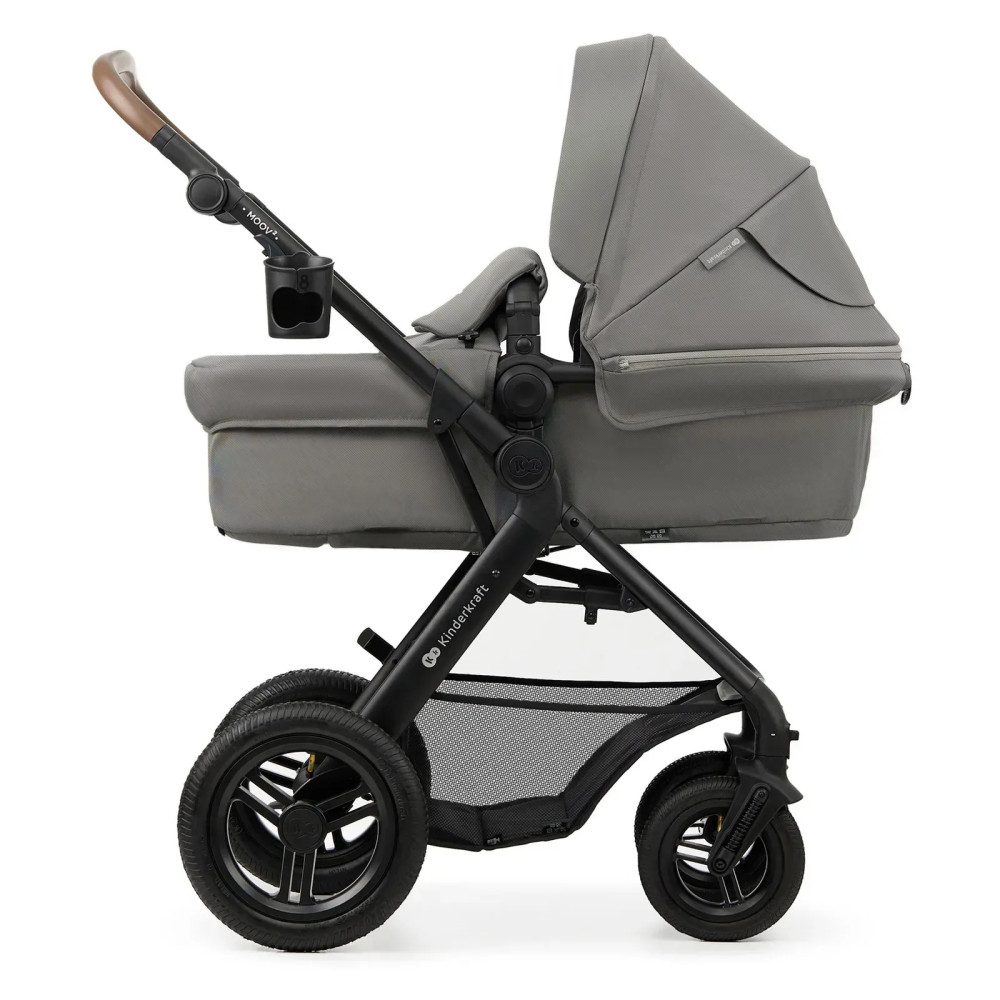 Kinderkraft Moov 2 Air - універсальна коляска 3 в 1 для подорожей, великі колеса, автокрісло Mink Pro i-Size • Light Gray (KSMOOV02LGR3000) Kinderkraft Moov 2 Air - універсальна коляска 3 в 1 для подорожей, великі колеса, автокрісло Mink Pro i-Size • Light Gray (KSMOOV02LGR3000)