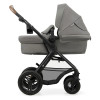 Kinderkraft Moov 2 Air - універсальна коляска 3 в 1 для подорожей, великі колеса, автокрісло Mink Pro i-Size • Light Gray (KSMOOV02LGR3000)