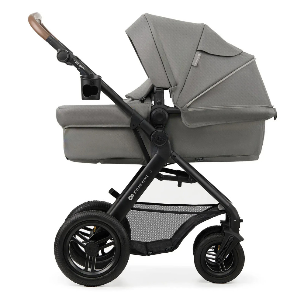 Kinderkraft Moov 2 Air - універсальна коляска 3 в 1 для подорожей, великі колеса, автокрісло Mink Pro i-Size • Light Gray (KSMOOV02LGR3000) Kinderkraft Moov 2 Air - універсальна коляска 3 в 1 для подорожей, великі колеса, автокрісло Mink Pro i-Size • Light Gray (KSMOOV02LGR3000)