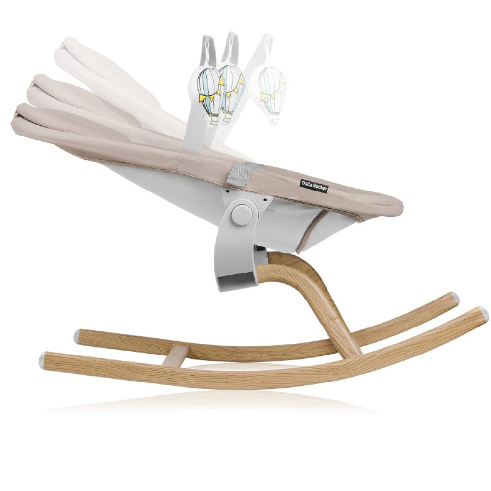Lionelo Dalia Rocker - детское кресло-качалка, шезлонг для новорожденного с игрушкой • Beige Sand