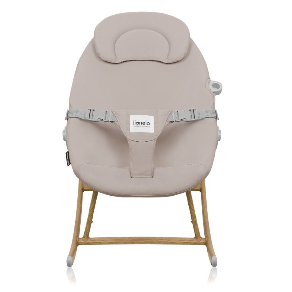 Lionelo Dalia Rocker - детское кресло-качалка, шезлонг для новорожденного с игрушкой • Beige Sand