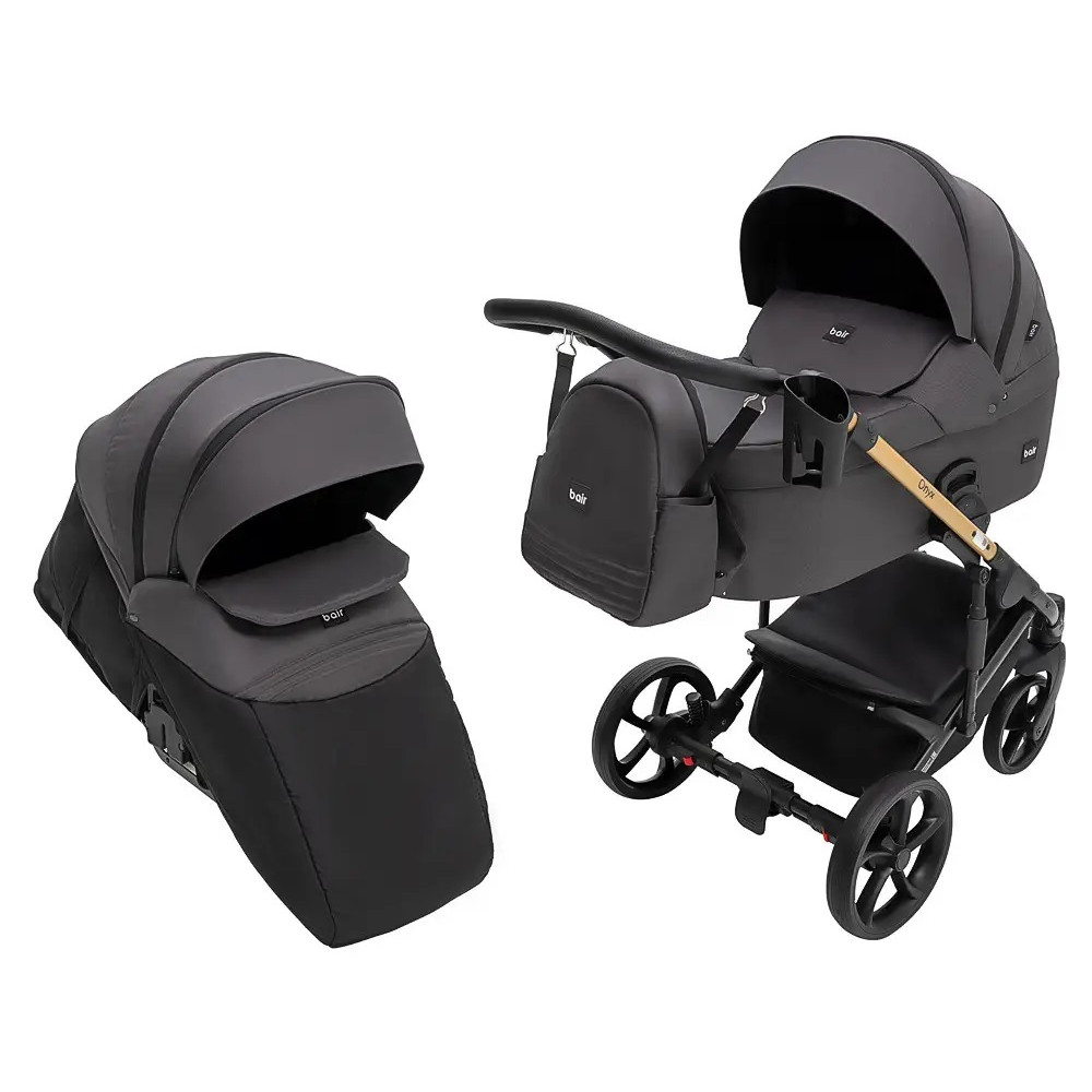 Коляска 2 в 1 Bair Onyx Soft OS-747, black (680957) Коляска 2 в 1 Bair Onyx Soft OS-747, black (680957)
