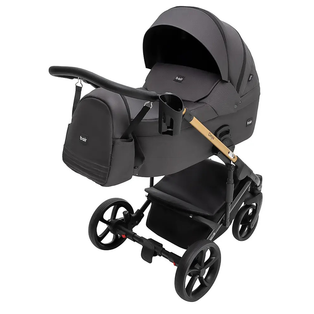 Коляска 2 в 1 Bair Onyx Soft OS-747, black (680957)