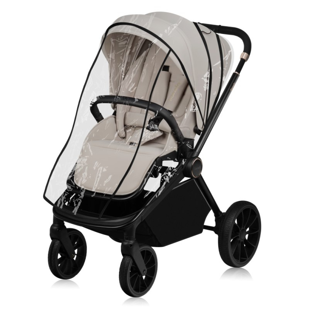 Lionelo Mika Plus - дитяча коляска 2 в 1, всесезонний візочок з люлькою для новонароджених, швидке складання • Beige Sand
