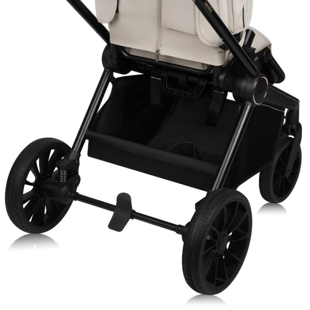 Lionelo Mika Plus - дитяча коляска 2 в 1, всесезонний візочок з люлькою для новонароджених, швидке складання • Beige Sand