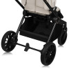 Lionelo Mika Plus - дитяча коляска 2 в 1, всесезонний візочок з люлькою для новонароджених, швидке складання • Beige Sand