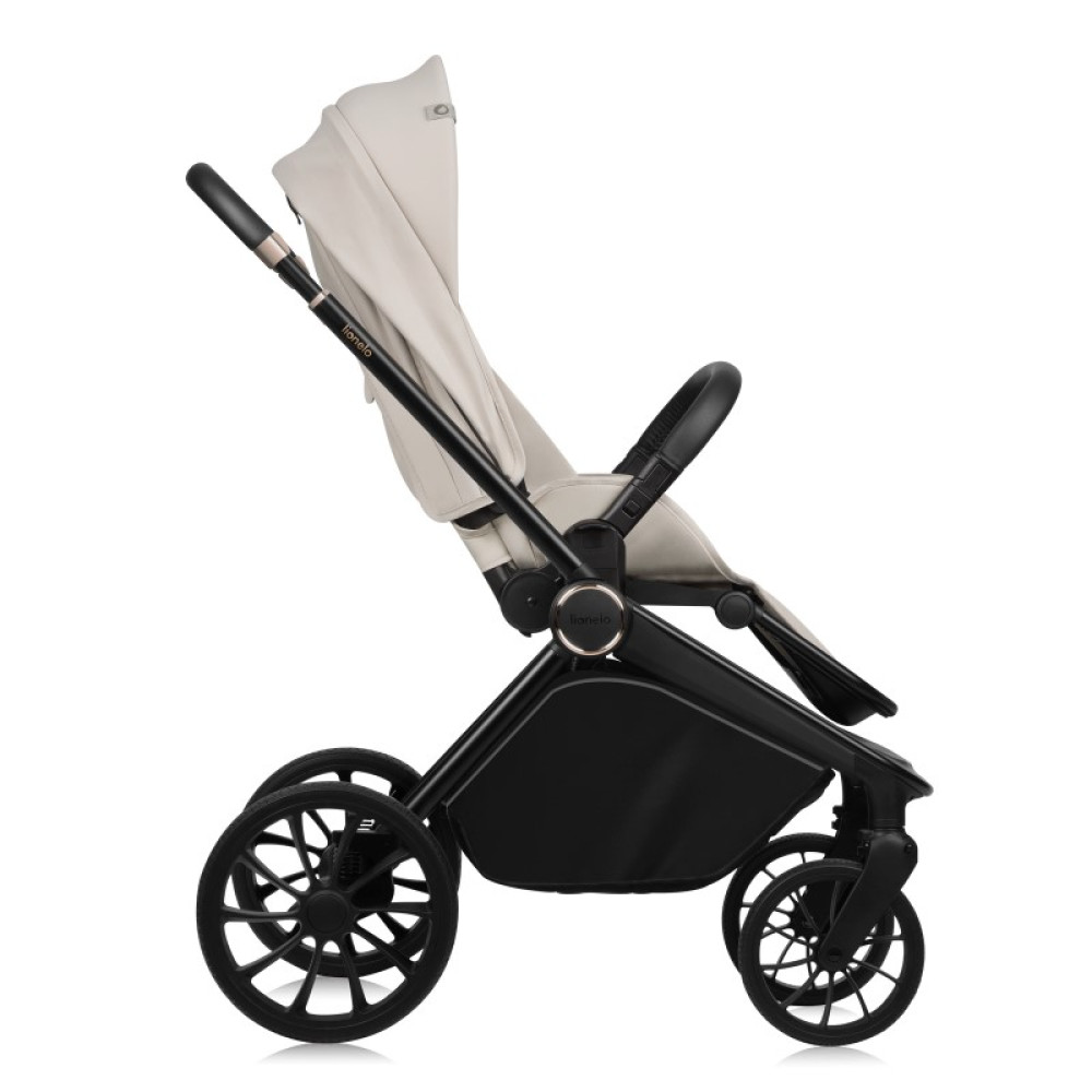 Lionelo Mika Plus - дитяча коляска 2 в 1, всесезонний візочок з люлькою для новонароджених, швидке складання • Beige Sand