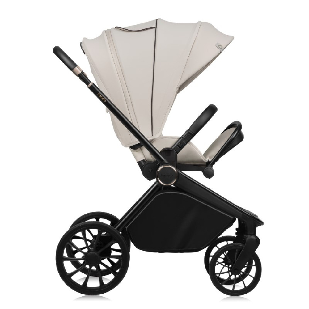 Lionelo Mika Plus - дитяча коляска 2 в 1, всесезонний візочок з люлькою для новонароджених, швидке складання • Beige Sand
