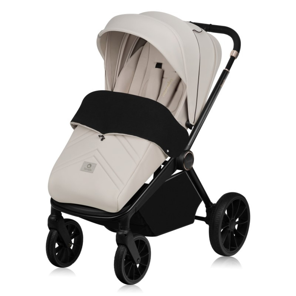 Lionelo Mika Plus - дитяча коляска 2 в 1, всесезонний візочок з люлькою для новонароджених, швидке складання • Beige Sand