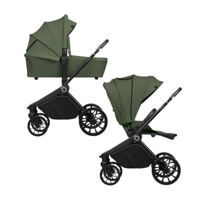 Lionelo Mika Plus 2в1 - детская коляска 2 в 1, универсальная коляска, быстрое складывание • Green Olive Lionelo Mika Plus 2в1 - детская коляска 2 в 1, универсальная коляска, быстрое складывание • Green Olive