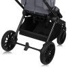 Lionelo Mika Plus - детская коляска 2 в 1,  всесезонная коляска с люлькой для новорожденных, быстрое складывание • Grey Stone