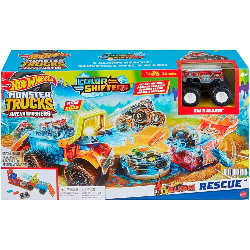 Ігровий набір Hot Wheels Monster Trucks Зміна кольору Пожежний порятунок (HPN73)