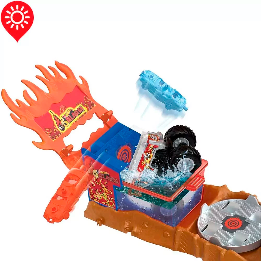 Ігровий набір Hot Wheels Monster Trucks Зміна кольору Пожежний порятунок (HPN73)