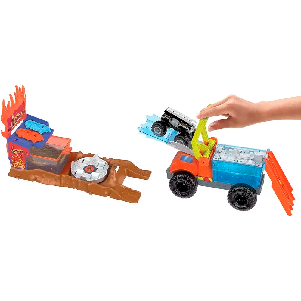 Ігровий набір Hot Wheels Monster Trucks Зміна кольору Пожежний порятунок (HPN73)