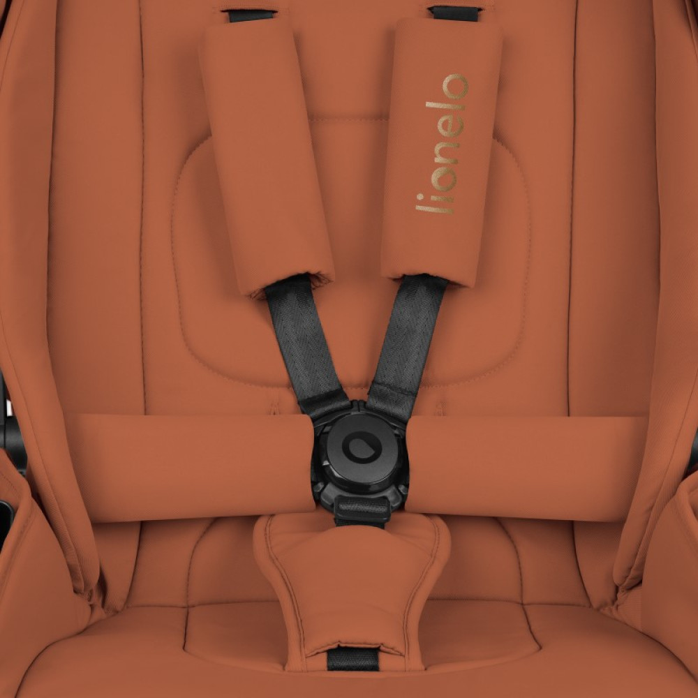 Lionelo Mika Plus - детская коляска 3 в 1,  автокресло, всесезонная коляска с люлькой для новорожденных, быстрое складывание • Brown Rust
