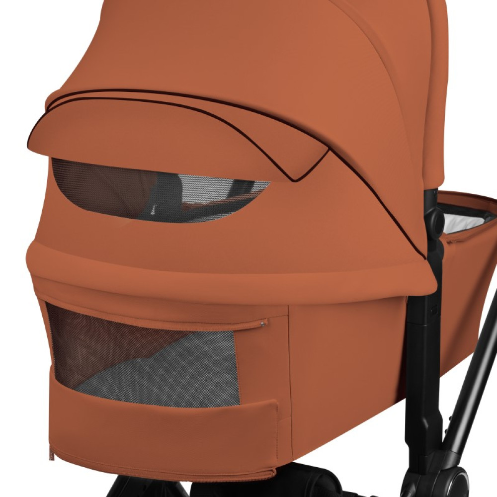Lionelo Mika Plus - детская коляска 3 в 1,  автокресло, всесезонная коляска с люлькой для новорожденных, быстрое складывание • Brown Rust