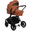 Lionelo Mika Plus - детская коляска 3 в 1,  автокресло, всесезонная коляска с люлькой для новорожденных, быстрое складывание • Brown Rust
