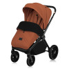 Lionelo Mika Plus - детская коляска 3 в 1,  автокресло, всесезонная коляска с люлькой для новорожденных, быстрое складывание • Brown Rust