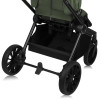Lionelo Mika Plus - детская коляска 3 в 1,  автокресло, всесезонная коляска с люлькой для новорожденных, быстрое складывание • Green Olive