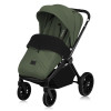 Lionelo Mika Plus - детская коляска 3 в 1,  автокресло, всесезонная коляска с люлькой для новорожденных, быстрое складывание • Green Olive