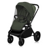 Lionelo Mika Plus - детская коляска 3 в 1,  автокресло, всесезонная коляска с люлькой для новорожденных, быстрое складывание • Green Olive