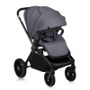 Lionelo Mika Plus - дитяча коляска 3 в 1, автокрісло, всесезонний візочок з люлькою для новонароджених, швидке складання • Grey Stone