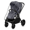 Lionelo Mika Plus - дитяча коляска 3 в 1, автокрісло, всесезонний візочок з люлькою для новонароджених, швидке складання • Grey Stone