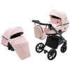 Bair Kiwi Plus Eco - дитяча коляска 2 в 1, всесезонний візочок з люлькою для новонароджених • Powder Pink (BKP-28)