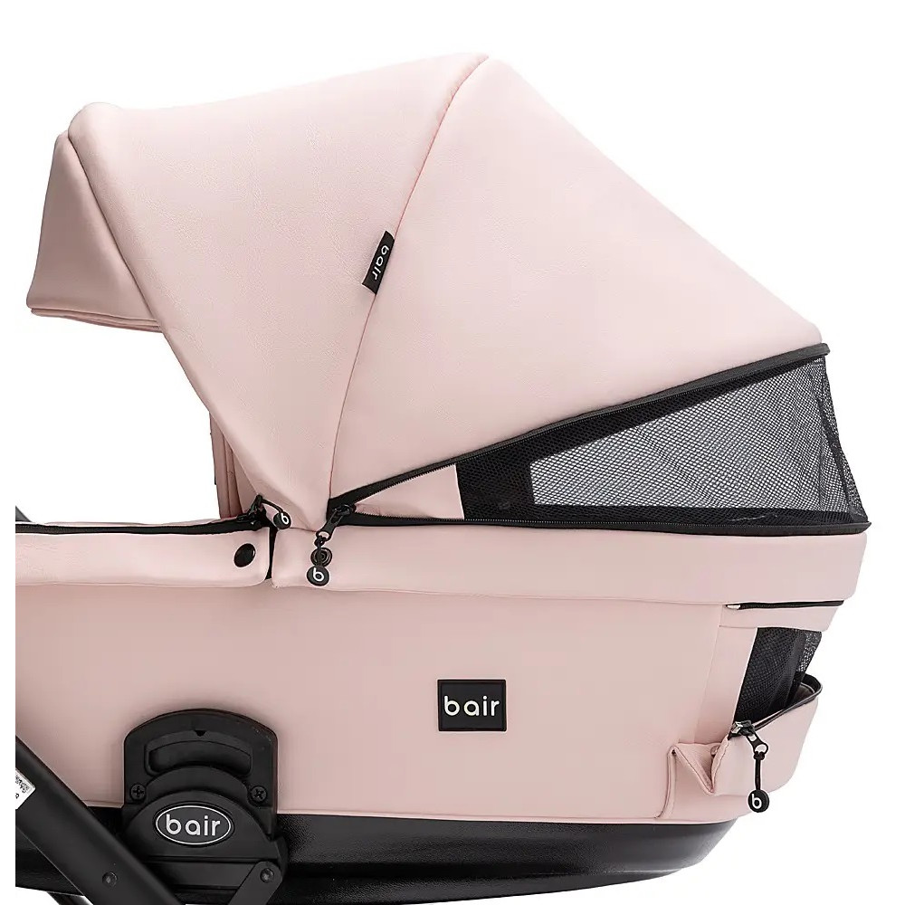 Bair Kiwi Plus Eco - дитяча коляска 2 в 1, всесезонний візочок з люлькою для новонароджених • Powder Pink (BKP-28)