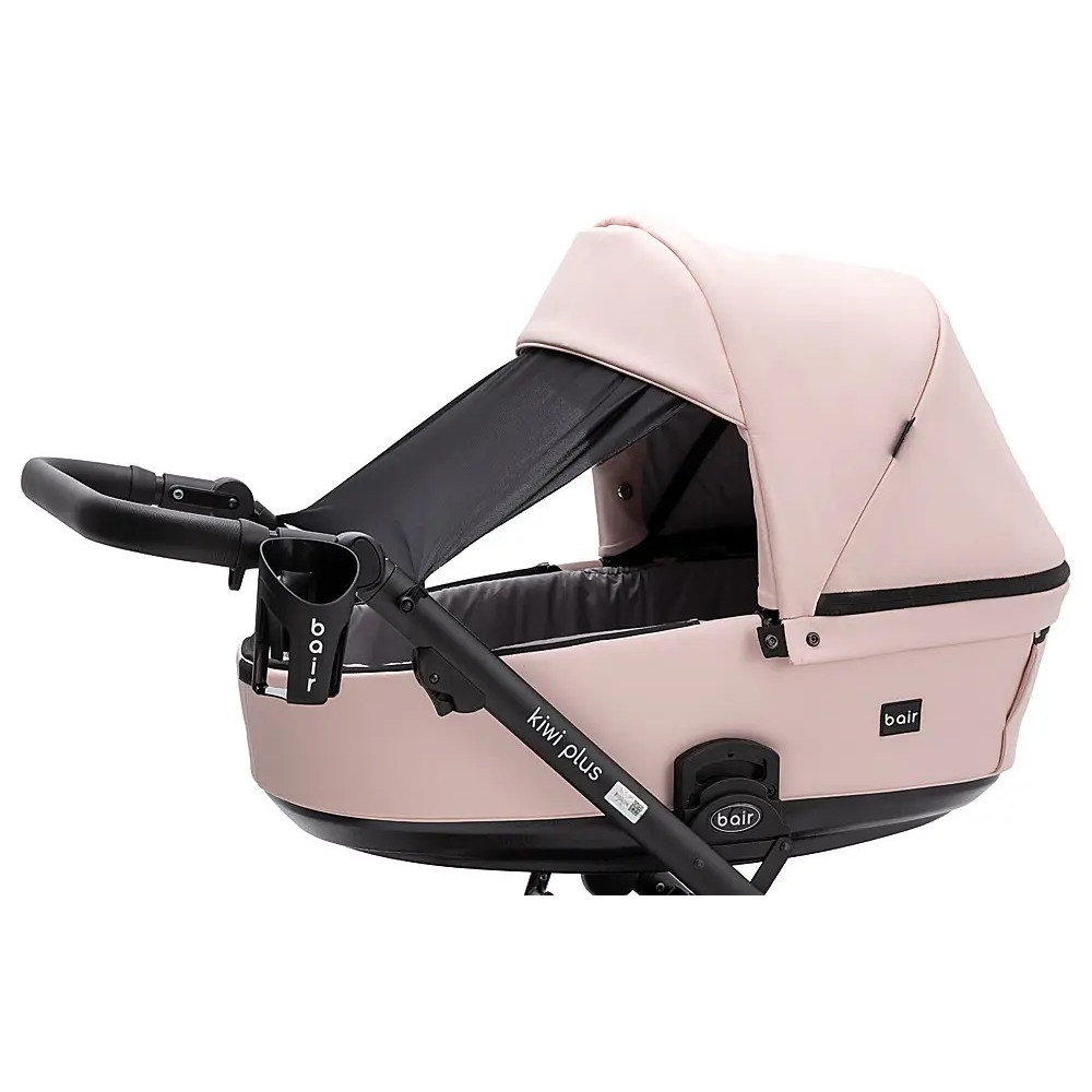 Bair Kiwi Plus Eco - дитяча коляска 2 в 1, всесезонний візочок з люлькою для новонароджених • Powder Pink (BKP-28)