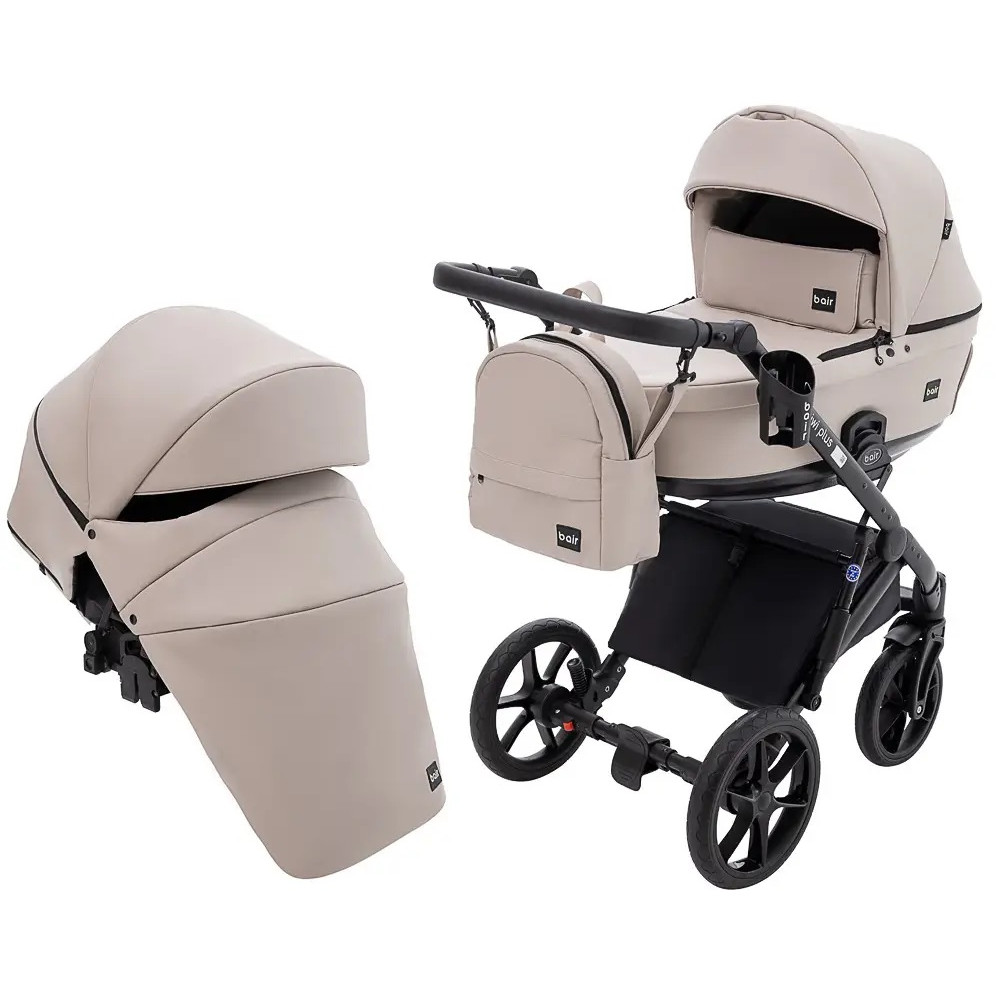 Bair Kiwi Plus Eco - детская коляска 2 в 1, всесезонная коляска с люлькой для новорожденных • Capuchino (BKP-33) Bair Kiwi Plus Eco - детская коляска 2 в 1, всесезонная коляска с люлькой для новорожденных • Capuchino (BKP-33)