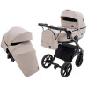 Bair Kiwi Plus Eco - детская коляска 2 в 1, всесезонная коляска с люлькой для новорожденных • Capuchino (BKP-33)