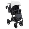 Bair Kiwi Plus Eco - детская коляска 2 в 1,  всесезонная коляска с люлькой для новорожденных • White/Black (BKP-51/15)