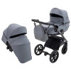 Bair Kiwi Plus Soft - дитяча коляска 2 в 1, всесезонний візочок з люлькою для новонароджених • Grey (BKP-218)