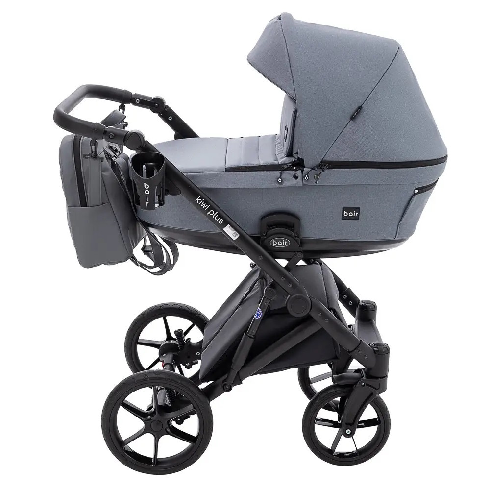 Bair Kiwi Plus Soft - дитяча коляска 2 в 1, всесезонний візочок з люлькою для новонароджених • Grey (BKP-218) Bair Kiwi Plus Soft - дитяча коляска 2 в 1, всесезонний візочок з люлькою для новонароджених • Grey (BKP-218)