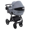 Bair Kiwi Plus Soft - дитяча коляска 2 в 1, всесезонний візочок з люлькою для новонароджених • Grey (BKP-218)