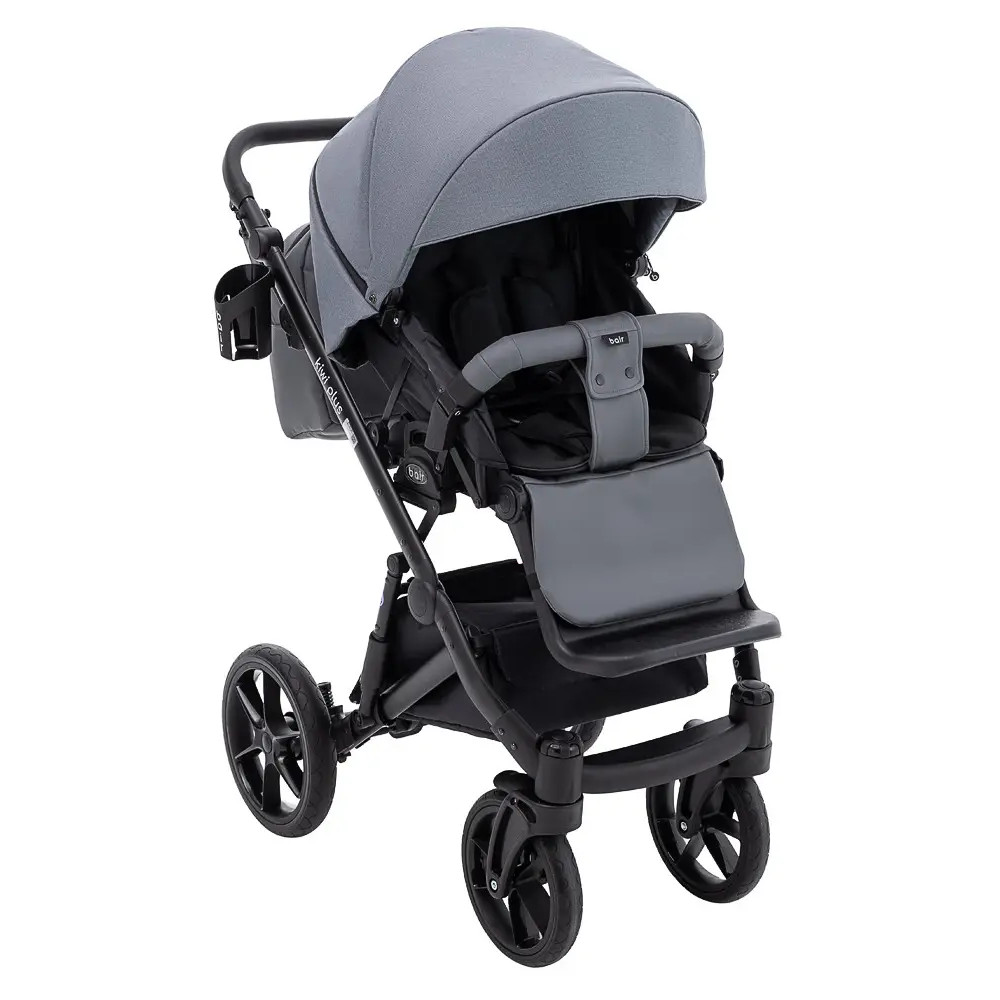 Bair Kiwi Plus Soft - дитяча коляска 2 в 1, всесезонний візочок з люлькою для новонароджених • Grey (BKP-218) Bair Kiwi Plus Soft - дитяча коляска 2 в 1, всесезонний візочок з люлькою для новонароджених • Grey (BKP-218)