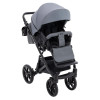 Bair Kiwi Plus Soft - дитяча коляска 2 в 1, всесезонний візочок з люлькою для новонароджених • Grey (BKP-218)