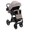 Bair Kiwi Plus Soft - детская коляска 2 в 1, всесезонная коляска с люлькой для новорожденных • Capuchino (BKP-455)