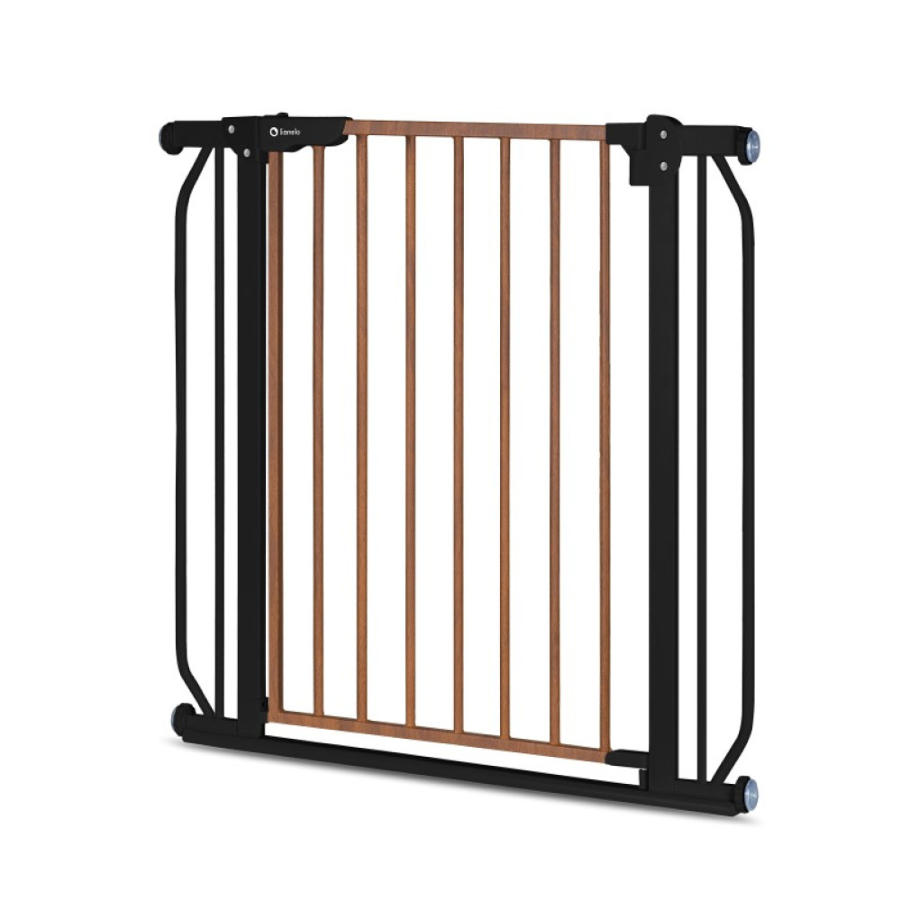 Lionelo Truus Slim - барьер, защитные ворота для детей (регулируемая ширина 75 - 105 см) • Black Carbon Natural